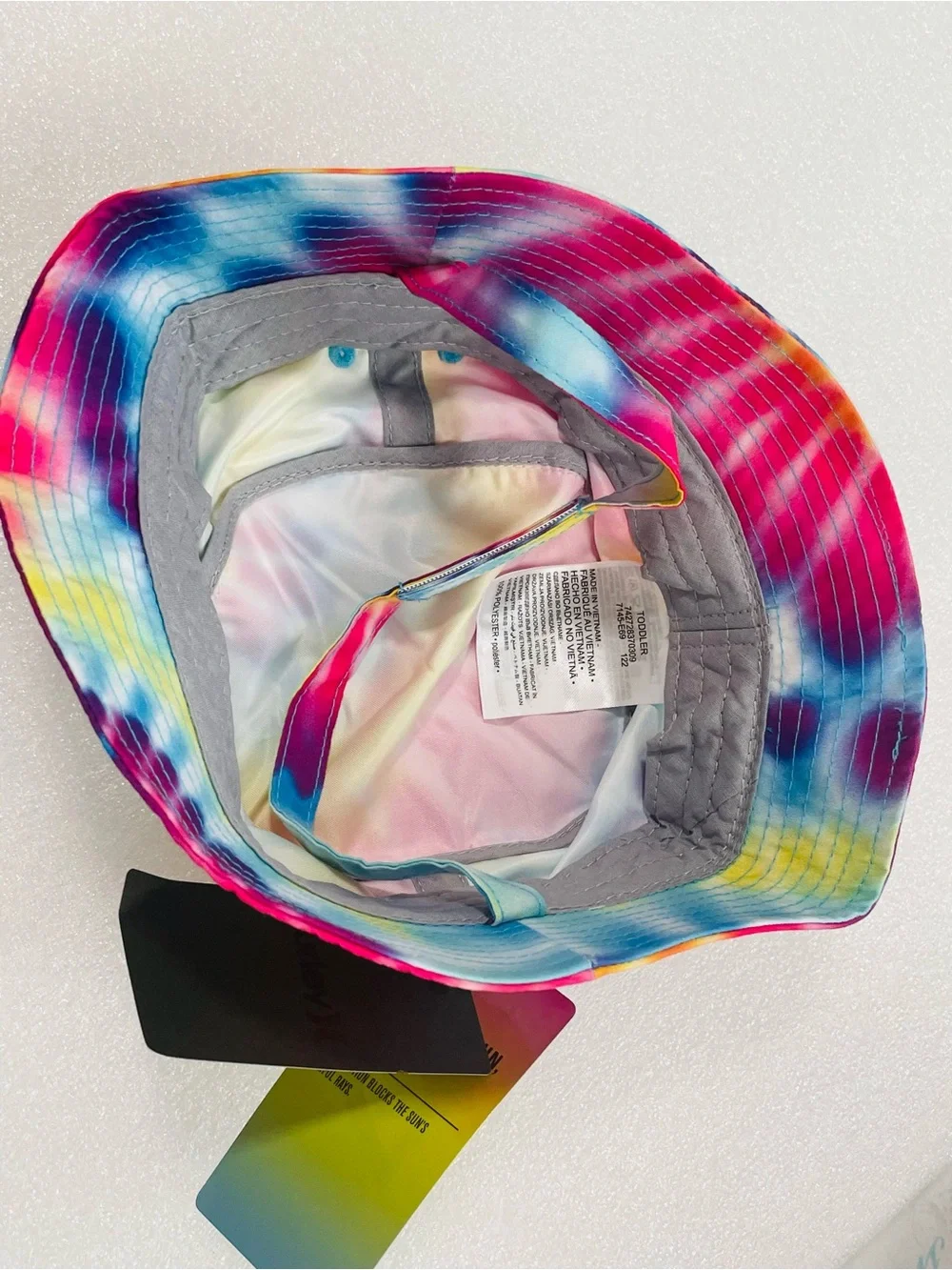 Hurley Tie-Dye Bucket Hat — Pink Blue Yellow